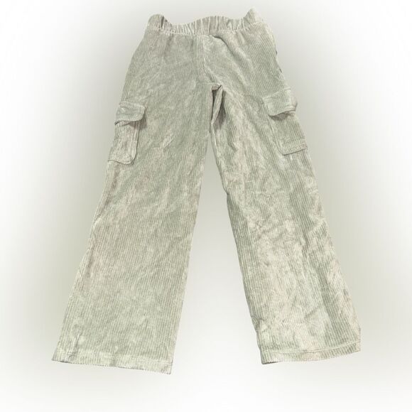 NWOT 6/7 cat & Jack light green soft material striped pants wide legged - Picture 1 of 2